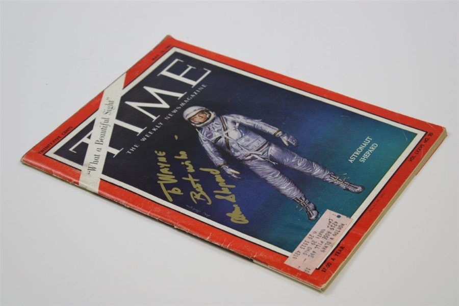 Alan Shepard Signed Time Magazine May 12 1961- Astronaut Shepard JSA ALOA
