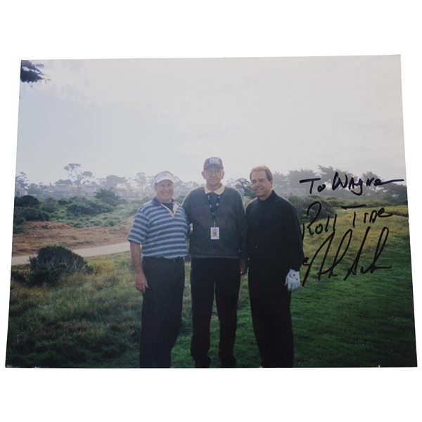 Nick Saban Signed 8 X 10 With Bill Bellichick At Pebble Beach JSA ALOA