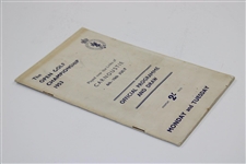 1953 Open Championship at Carnoustie Monday & Tuesday Official Program & Draw - Hogan Win