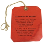 1950 Masters Tournament SERIES Badge #5155 with Original String - Jimmy Demaret Winner