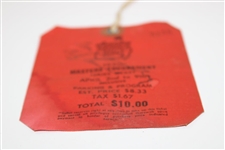 1950 Masters Tournament SERIES Badge #5155 with Original String - Jimmy Demaret Winner