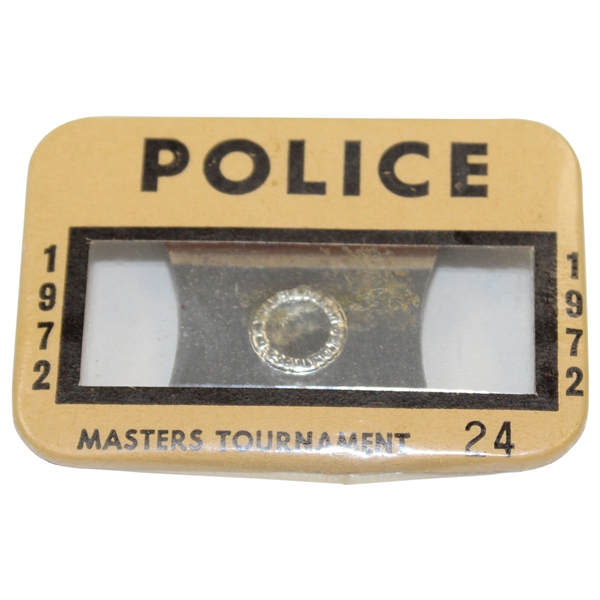 1972 Masters Tournament Official POLICE Badge #24