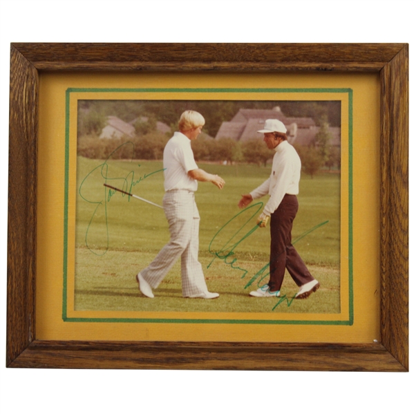 Jack Nicklaus & Gary Player Signed Photo - Framed JSA ALOA