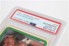 Jack Nicklaus Signed 1981 Donruss Rookie Card PSA/DNA Certified Auto Grade GEM-MT 10 #68014623