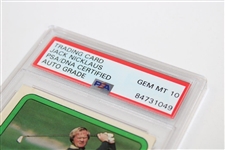 Jack Nicklaus Signed 1981 Donruss Stats Leaders Card PSA/DNA Certified Auto Grade GEM-MT 10 #84731049