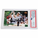 Phil Mickelson Signed 2002 Upper Deck Rookie Card PSA/DNA Certified Auto Grade GEM-MT 10 #84731047