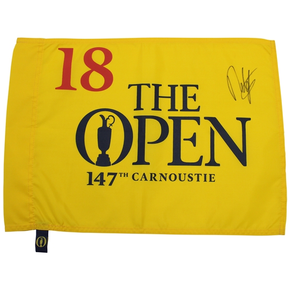 Francesco Molinari Signed 2018 The OPEN at Carnoustie Screen Flag JSA ALOA