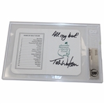 Tom Watson Signed Augusta National GC Scorecard with All My Best BAS #00013996709