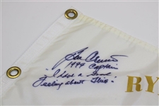 Ben Crenshaw Signed 1999 Ryder Cup Flag w/'1999 Captain' & 'I Have A Good Feeling About This' JSA ALOA