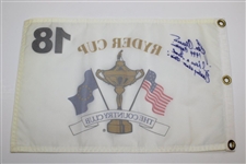 Ben Crenshaw Signed 1999 Ryder Cup Flag w/'1999 Captain' & 'I Have A Good Feeling About This' JSA ALOA