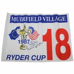 Tony Jacklin Signed 1987 Ryder Cup at Muirfield Village Flag w/Ryder Cup Captain JSA ALOA
