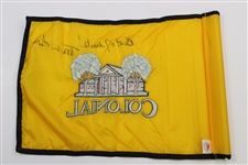 Tom Watson Signed Colonial Embroidered Course Flag JSA ALOA