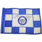 Hale Irwin & Lanny Wadkins Signed Warwick CC Embroidered Course Flag JSA ALOA