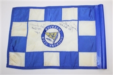 Hale Irwin & Lanny Wadkins Signed Warwick CC Embroidered Course Flag JSA ALOA