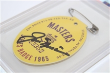 Jack Nicklaus Signed 1965 Masters SERIES Badge #23352 PSA/DNA #68013340