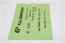 1963 PGA Championship at DAC Country Club Ticket #1184 - Jack Nicklaus Major Win
