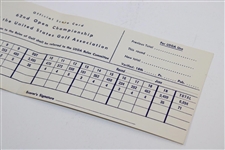 1962 US Open at Oakmont CC Official Scorecard - Jack Nicklaus First Win & Major
