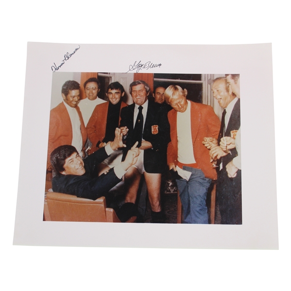 1973 US Ryder Cup Team Room Celebration Photo Signed by 2 Team Members JSA ALOA