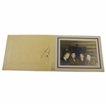 Joe Louis Signed Original Photo Souvenir Folder in Uniform with Gentlemen JSA ALOA
