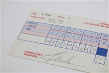 Tiger Woods' Pro Debut 1996 GMO Hole-in-One Sunday Official PGA USED Scorecard!
