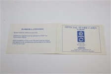 Tiger Woods' Pro Debut 1996 GMO Hole-in-One Sunday Official PGA USED Scorecard!