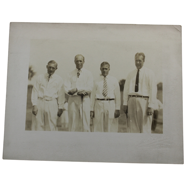 Bobby Jones Original George Pietzcker Photo w/ U.S. Am Champs Von Elm, Gardner & Marston