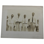 Bobby Jones Original George Pietzcker Photo w/ U.S. Am Champs Von Elm, Gardner & Marston