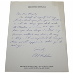 Phil Mickelson Signed Handwritten Letter to ANGC Secretary Kathryn Murphy - Masters Content JSA ALOA
