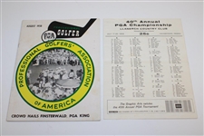 1957 & 1958 PGA Golfer Magazines w/1958 PGA Pairing Sheet & Llanerch CC Scorecard
