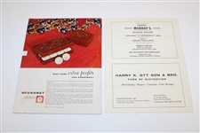 1957 & 1958 PGA Golfer Magazines w/1958 PGA Pairing Sheet & Llanerch CC Scorecard