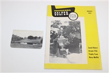 1957 & 1958 PGA Golfer Magazines w/1958 PGA Pairing Sheet & Llanerch CC Scorecard
