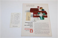 1957 & 1958 PGA Golfer Magazines w/1958 PGA Pairing Sheet & Llanerch CC Scorecard