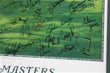 Field Signed 2000 The Masters Poster - Framed JSA ALOA