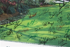 Field Signed 2000 The Masters Poster - Framed JSA ALOA
