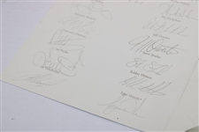 2010 Ryder Cup Team USA & Team Europe Signed Dinner Program/Menu w/Tiger JSA ALOA