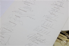 2010 Ryder Cup Team USA & Team Europe Signed Dinner Program/Menu w/Tiger JSA ALOA