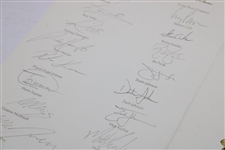 2010 Ryder Cup Team USA & Team Europe Signed Dinner Program/Menu w/Tiger JSA ALOA