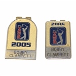 Bobby Clampetts Personal 2005 & 2006 PGA Tour Member Money Clip/Badges