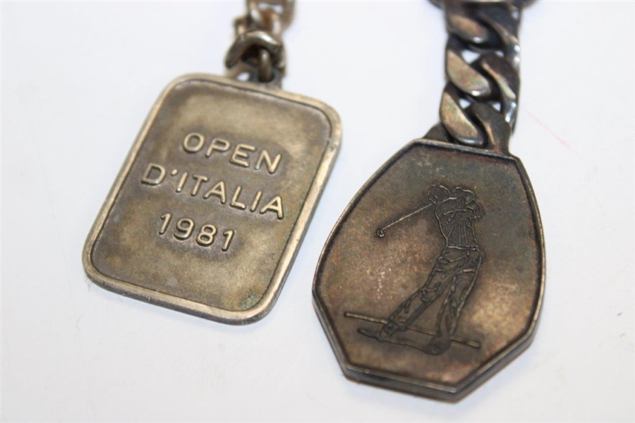 Bobby Clampett's Three (3) Clips with Two (2) Key Chains - 1981 Italian Open & others