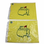 Two (2) 2007 Masters Tournament Embroidered Flags - Zach Johnson Winner