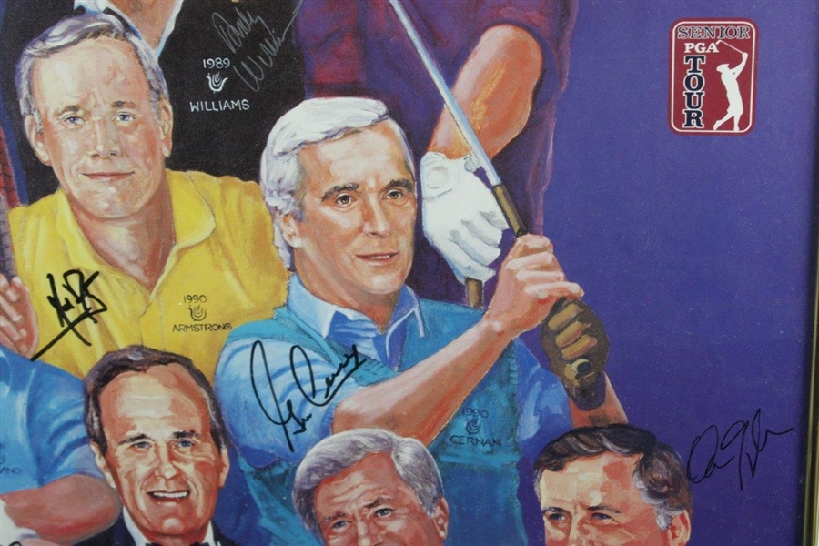 Astronauts, Presidents, & Golf Legends Multi-Signed 1994 Doug Sanders Celebrity Classic Matted Poster - Framed