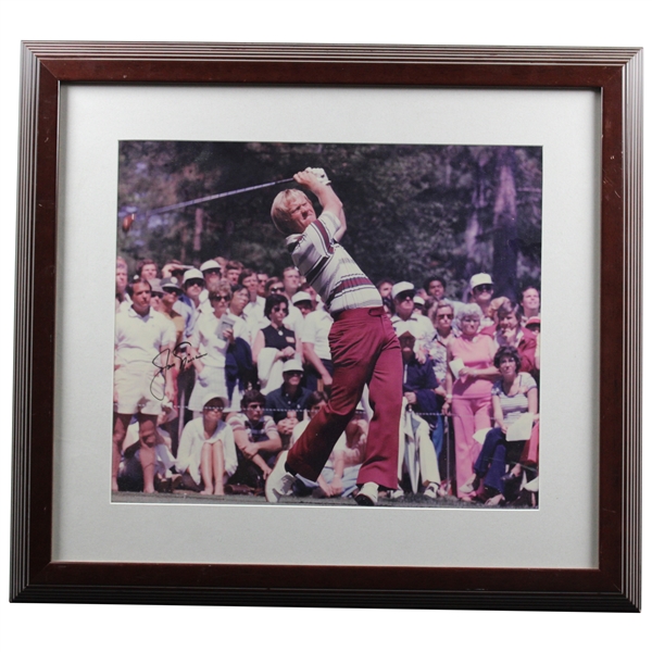 Jack Nicklaus Signed Large Post-Swing Color Photo - Framed JSA ALOA