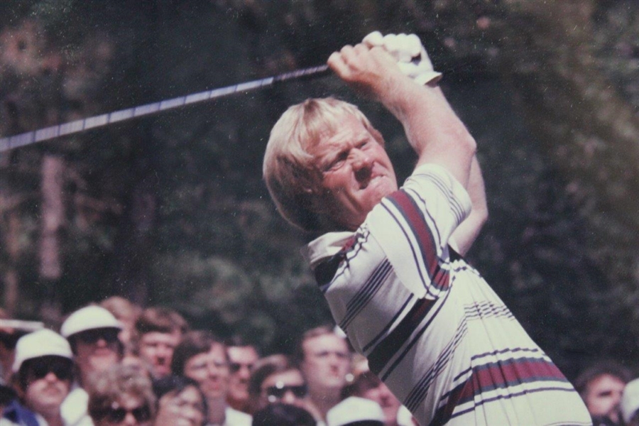 Jack Nicklaus Signed Large Post-Swing Color Photo - Framed JSA ALOA