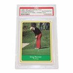 Greg Norman 1987 Miller Press PGA Leader Putting Hand Cut Golf Card PSA Authentic #14582835