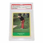 Greg Norman 1987 Miller Press PGA Leader Putting Hand Cut Golf Card PSA Authentic #14582835