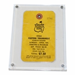 1954 Masters Tournament Sunday 4th Round Ticket #3746