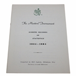 1985 Augusta National The Masters Tournament Scoring Records & Statistics Booklet - Inglish