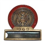 1969 Women’s USGA Women’s Amateur Golf Contestant Badge Catherine Lacoste Las Colinas CC