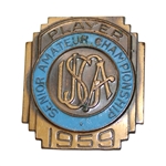 1959 USGA Senior Amateur Championship Contestant Badge Memphis CC 5th edition