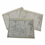 Early 1930s 3 Piece Map Of Possible Water Connections To Property Of R. L. Nafziger May 17, 1930 - Wendell Miller Collection